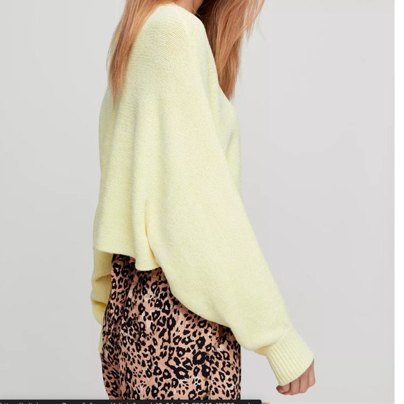 Aritzia Wilfred Mimi Sweater Fluro Lime/Yellow Small - Picture 7 of 8